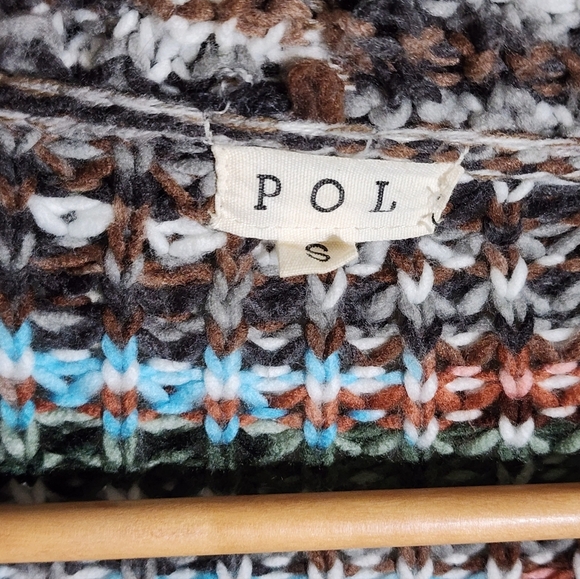 POL Striped Western Fringe Cardigan Multicolor - Picture 4 of 5